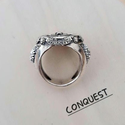 Nautical Pirate Ring - Discover Adventure ,Style with our Punk-Inspired  Signet Ring  925 Sterling silver