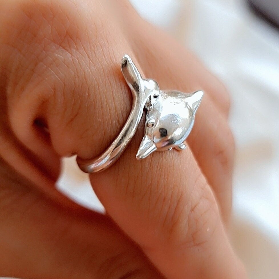 Handmade Silver 925 Dolphin Ring: Summer Sea Jewelry