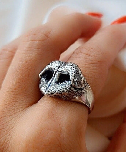 Handmade Stylish Sterling Silver Dog Nose Ring Jewelry for Dog Lovers