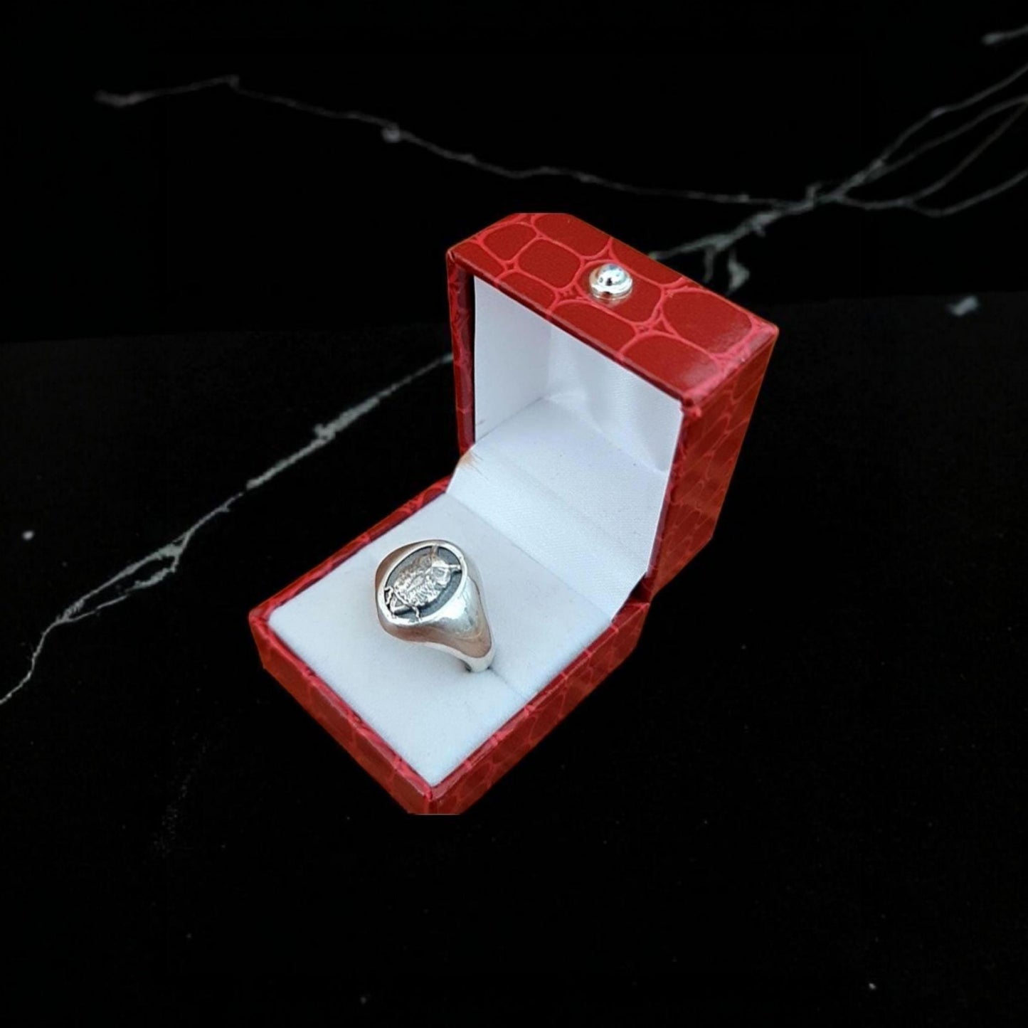 Handmade Sterling Silver Owl Ring: Animal Jewelry Gift