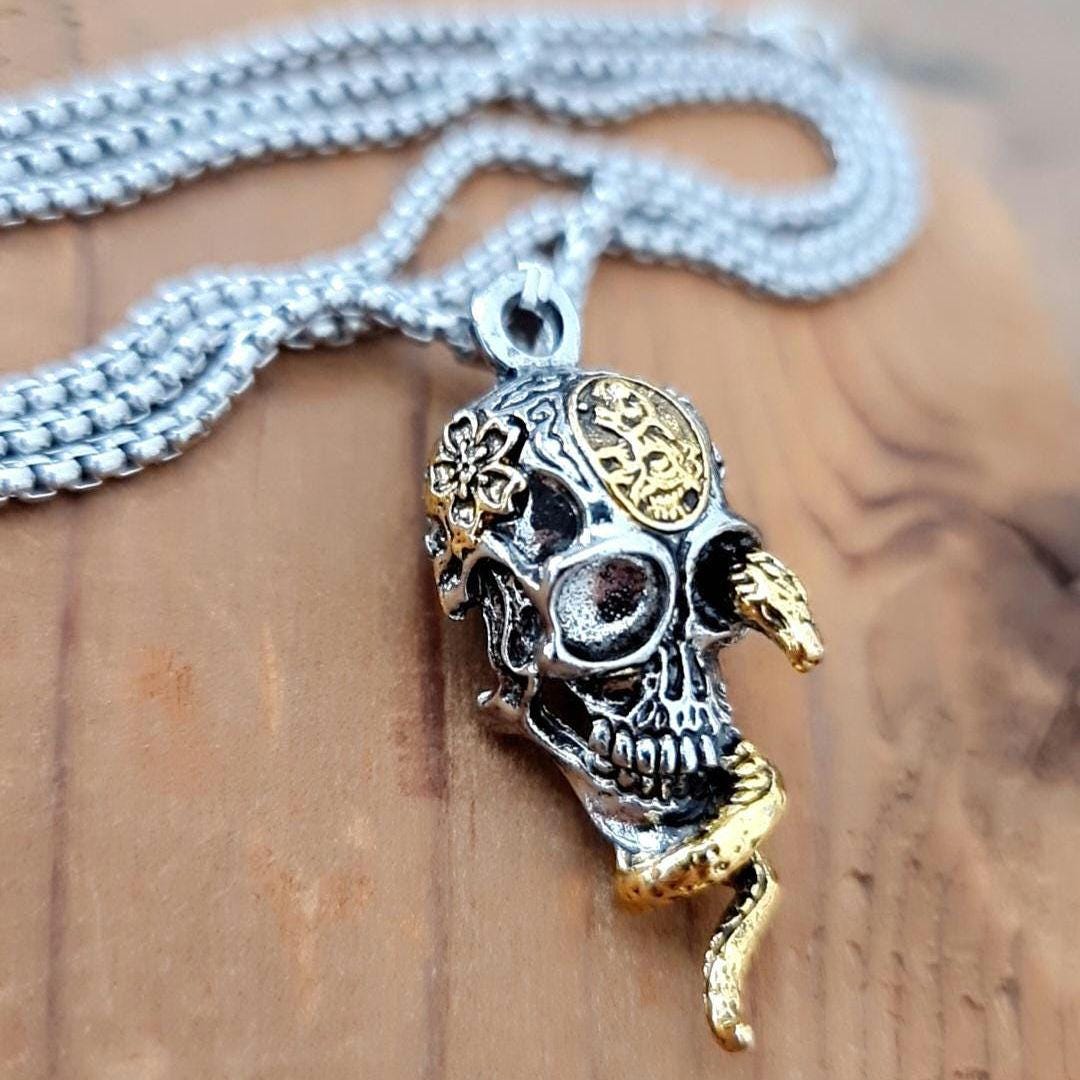 Snake & Skull   Necklace - Fashionable   Gift, Hip Hop Cosplay Jewelry
