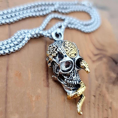 Snake & Skull   Necklace - Fashionable   Gift, Hip Hop Cosplay Jewelry