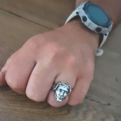Handmade Sterling Silver Tupac Rapper Ring