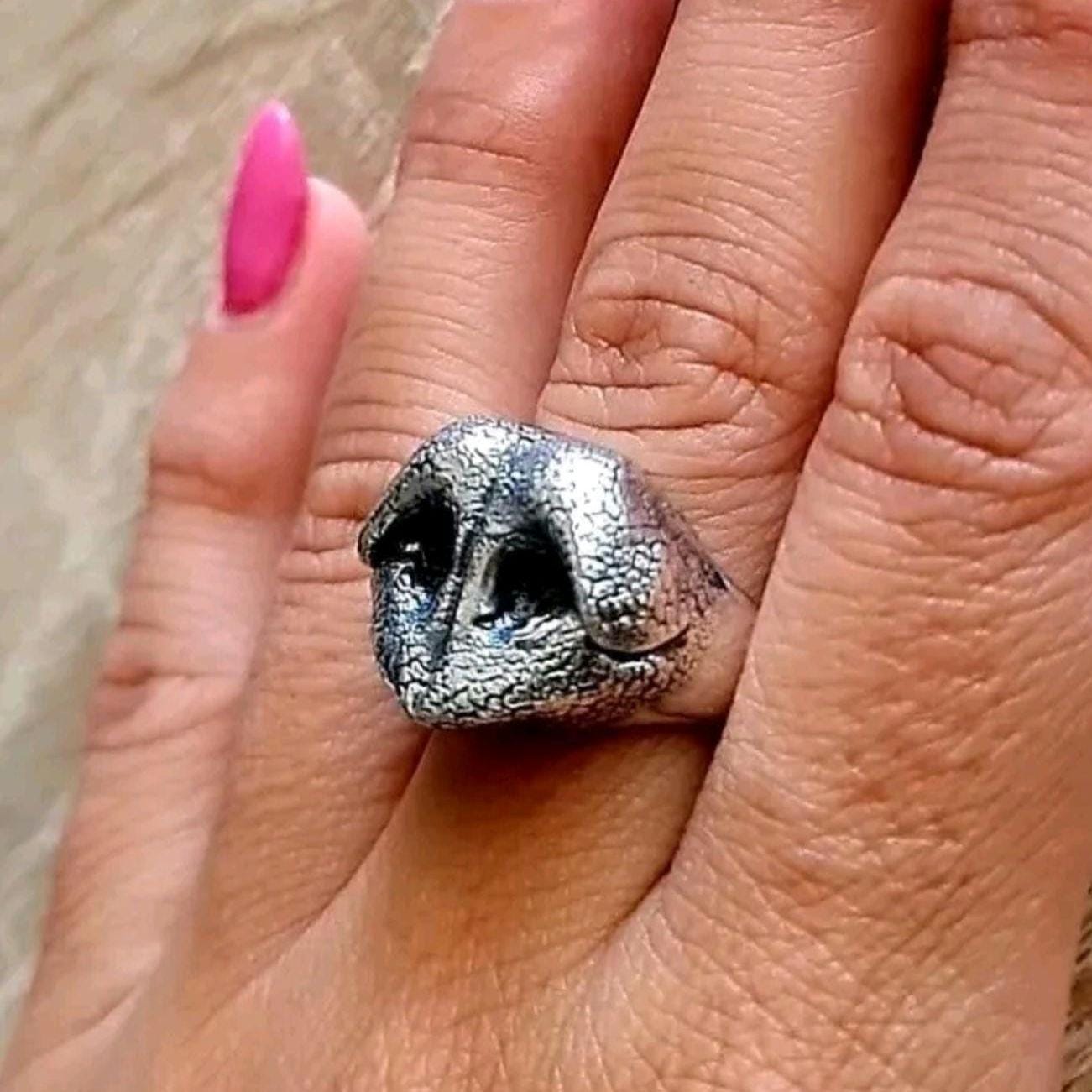 Handmade Stylish Sterling Silver Dog Nose Ring Jewelry for Dog Lovers