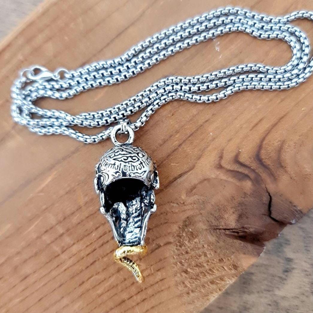 Snake & Skull   Necklace - Fashionable   Gift, Hip Hop Cosplay Jewelry