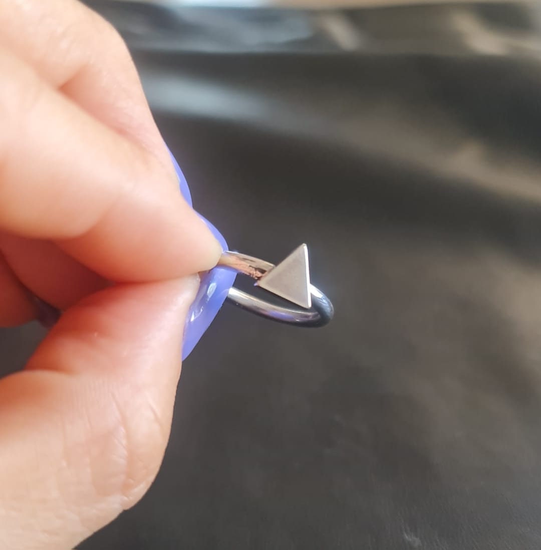 Handmade Sterling Silver Triangle Ring: Minimalist Geometric Jewelry