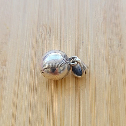 Handmade Sterling Silver Baseball Pendant Necklace: Sports Fan Gift