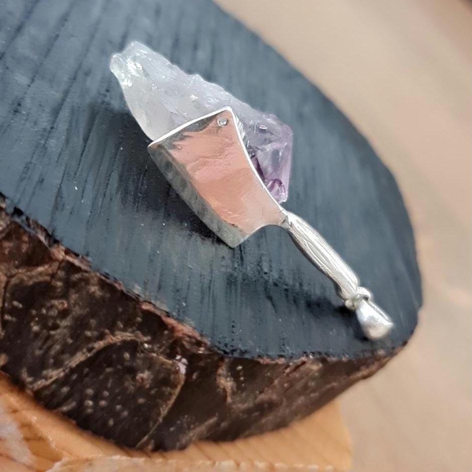 Sterling Silver Cleaver Pendant - Butcher Knife Necklace