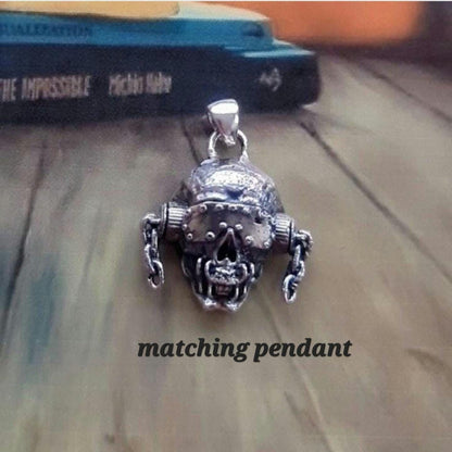 Handmade Sterling Silver Vic Rattlehead Skull Ring - Heavy Metal Biker Jewelry