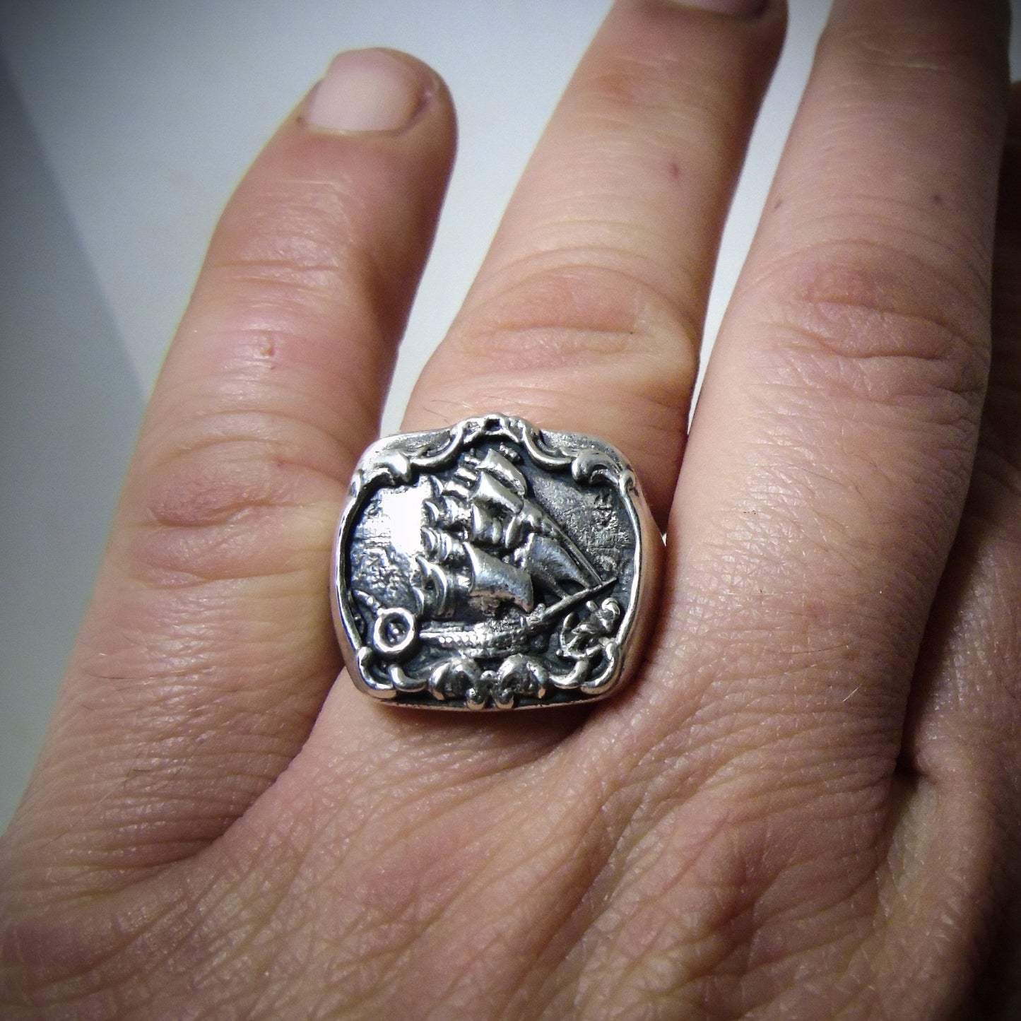 Kraken Signet Ring - Sailor's Nightmare Ring - Dark & Mysterious Design statement piece Authentic Sterling Silver