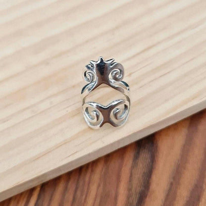 Handmade Sterling Silver Sankofa Ring: African Adinkra Jewelry