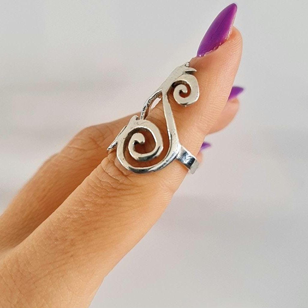 Handmade Sterling Silver Sankofa Ring: African Adinkra Jewelry