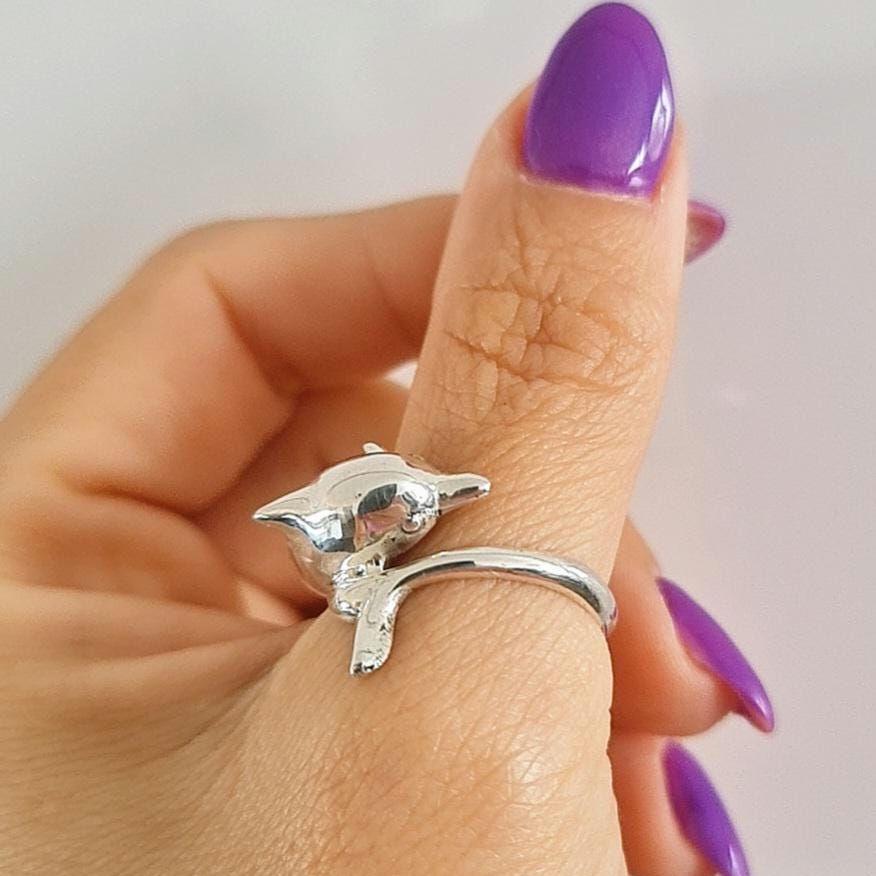 Handmade Silver 925 Dolphin Ring: Summer Sea Jewelry